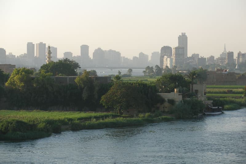Cairo skyline above the Nile