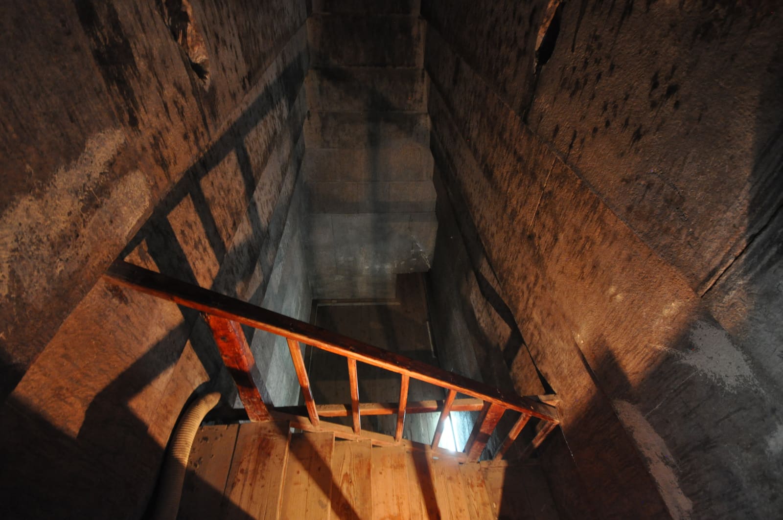 Corbel-vaulted ceiling of the burial chamber inside the Red Pyramid